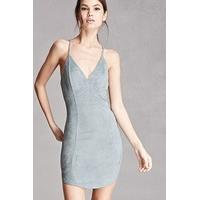 Faux Suede Slip Dress