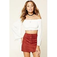 faux suede mini skirt