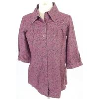 Fat Face Red & Purple 3/4 Sleeved Shirt Size 8