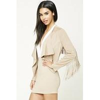 Faux Suede Fringed Jacket