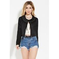 Faux Suede Fringe Jacket