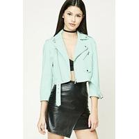 faux leather moto jacket