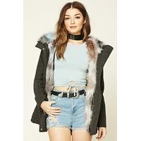 faux fur lined parka