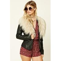 Faux Fur-Trimmed Jacket