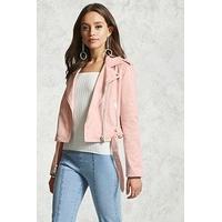 Faux Suede Moto Jacket