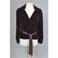 Fabulous chocolate brown velvet jacket for the party season - Monsoon - Size 12