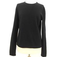 Faconnable Size 14 High Quality Soft and Luxurious Pure Black Cashmere Jumper