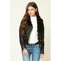 Faux Fur Moto Jacket