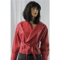 Fado Size S/M Red Leather Jacket