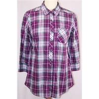 Fat Face size 10 purple mix checked shirt