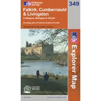 \"Falkirk, Cumbernauld & Livingston - OS Explorer Map Sheet Number 349\"