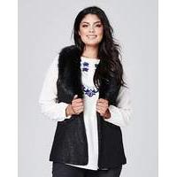 faux fur trim gilet