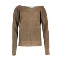 Fawn Oversized Off Shoulder Chunky Jumper