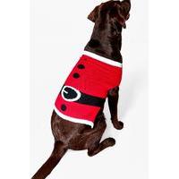 father christmas suit dog jumper red