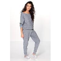 Faith Heavy Knitted Loungewear Set - black