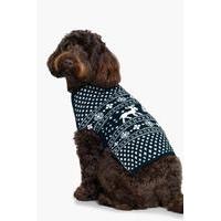 Fairisle Christmas Dog Jumper - navy