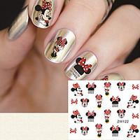 Fashion Printing Pattern Water Transfer Printing Cartoon Pattern Nail Stickers