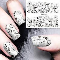 Fashion Printing Pattern Water Transfer Printing Dandelion Nail Stickers