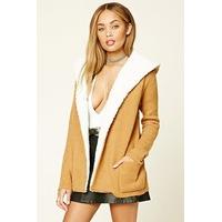 Faux Shearling Hooded Cardigan