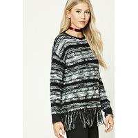 faux mohair fringed jumper