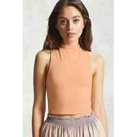 Faded Mock Neck Crop Top