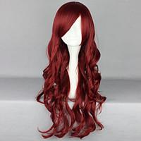 Fashion Cartoon Dark Red Curly Hair Wig
