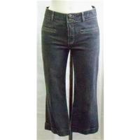 Faded grey denim cropped trousers Size 10