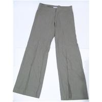 Fahri Green Linen Blend Trousers Size 14