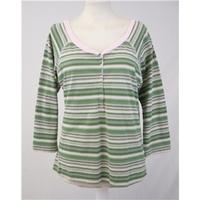 falmer size 16 green pink striped 34 sleeve top