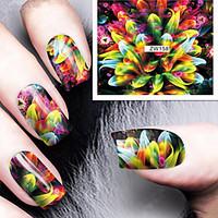 Fashion Printing Pattern Colorful Transfer Printing Nail Stickers