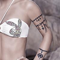 Fashion Temporary Tattoos Jewelry Sexy Body Art Waterproof Tattoo Stickers 5PCS (Size: 3.74\'\' by 6.69\'\')