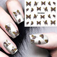 Fashion Printing Pattern Water Transfer Printing Butterfly Nail Stickers