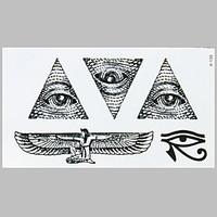 Fashion Tattoo Black Angell Eye Waterproof Tattoo Stickers