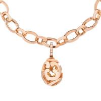 Faberge Rococo Egg Charm Rose Gold