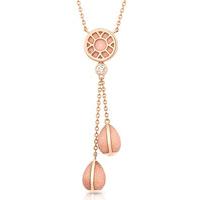 Faberge Heritage Necklace Pink Enamel Rose Gold
