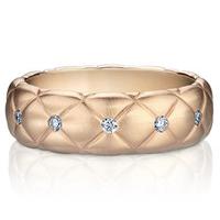 Faberge Treillage Ring Treillage Diamond Rose Gold Matt Thin