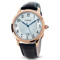 Faberge Agathon Date Rose Gold and White Dial