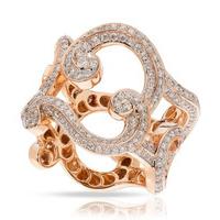 Faberge Rococo Ring Lace Diamond 18ct Rose Gold
