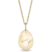 faberge simple i love you pendant 18ct yellow gold