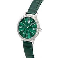 Faberge Watch Lady 18ct White Gold Pink Enamel Green Dial