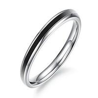 fashion womens black titanium steel band rings1 pc