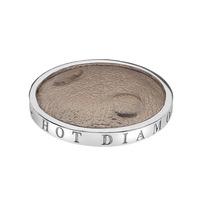 Faux Ostrich Beige Coin - 25mm