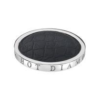 Faux Crocodile Black Coin - 25mm