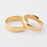Fashion Gold Shiny Titanium Steel Couple Rings Promis rings for couples