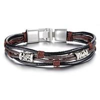 Fashion Leather Gothic Style Beatles Stainless Steel Bracelet (1 Pc) Christmas Gifts