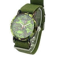 Fashion Watch Quartz Fabric Band Charm Green