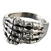 Fashion Palm Silver Titanium Steel Ring