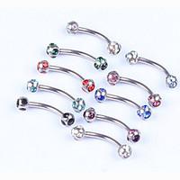 Fashion Stainless Steel Earrings Eyebrow Ring Body Jewelry Piercing(Random Color) Christmas Gifts