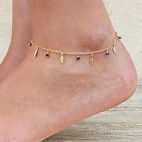 fashion summer beach simple tassel leaves anklet1pc