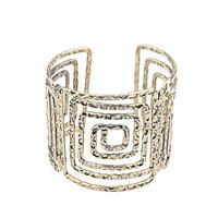 Fashion Individuality Hollow Out Geometric Shape Alloy Cuff Bracelet